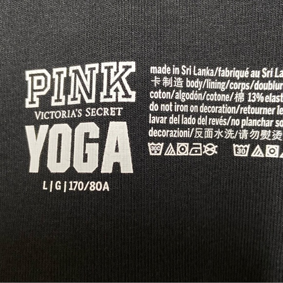 PINK VS COLOR BLOCK LEOPARD CAMPUS CREW PULLOVER W/ BLING LEOPARD YOGA LEGGINGS - Picture 9 of 10